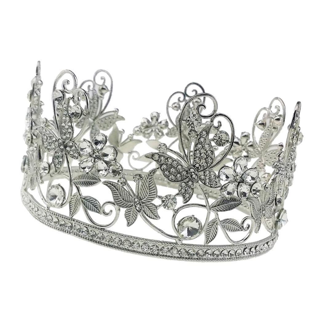 Wedding Princess Crystal Crown Tiara Bridal Rhinestone Hair Accessories White