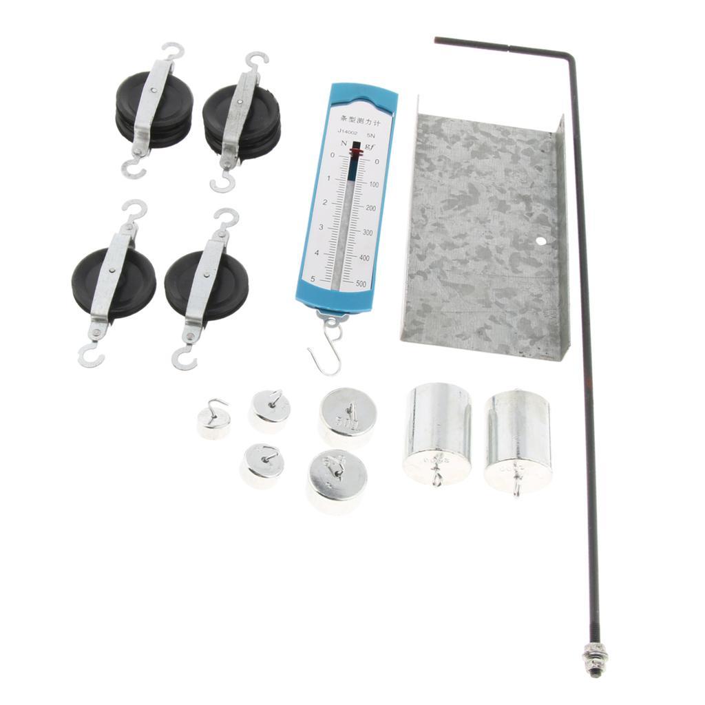 Simple Machine Pulley Unit Block & Tackle Kit Physics Teaching Training Aid, Pull the dynamometer to simulate certain forces as your strength