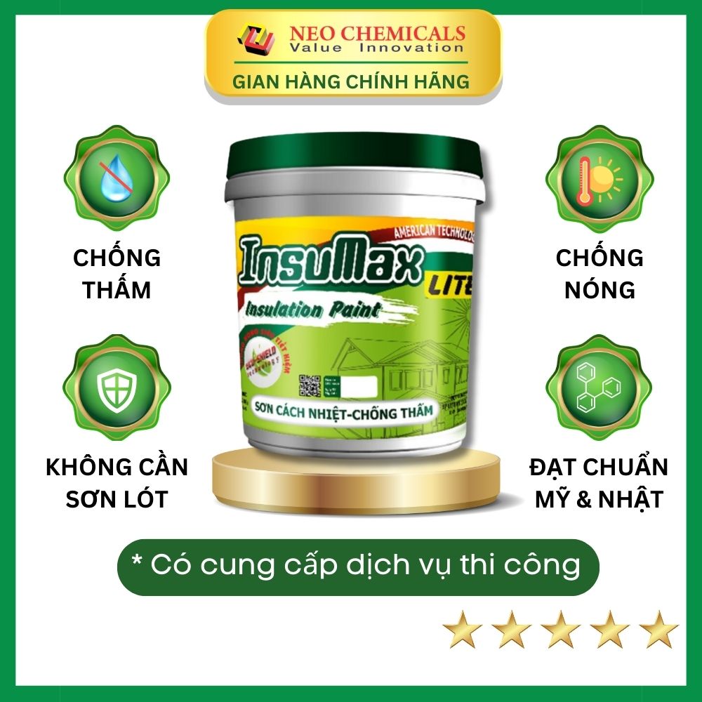 Sơn chống nóng MÁI TÔN InsuMax Lite - 17 Lít, chống nóng tường, sơn chống nóng mái tôn, sơn chống thấm tường nhà cao cấp