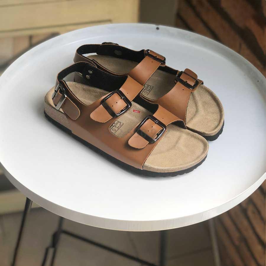 Giày Đi Học Birken Đế Trấu Unisex 2 Khóa Quai Dán SATA21 - Giày Học Sinh