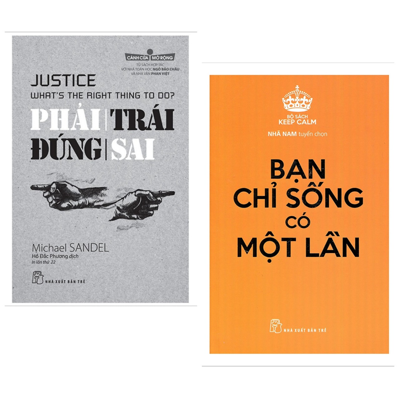 Combo Sách Kỹ Năng Sống Làm Thay Đổi Cuộc Đời Bạn: Phải Trái Đúng Sai (Tái Bản) + Keep Calm - Bạn Chỉ Sống Có Một Lần / Tặng Kèm Bookmark Happy Life