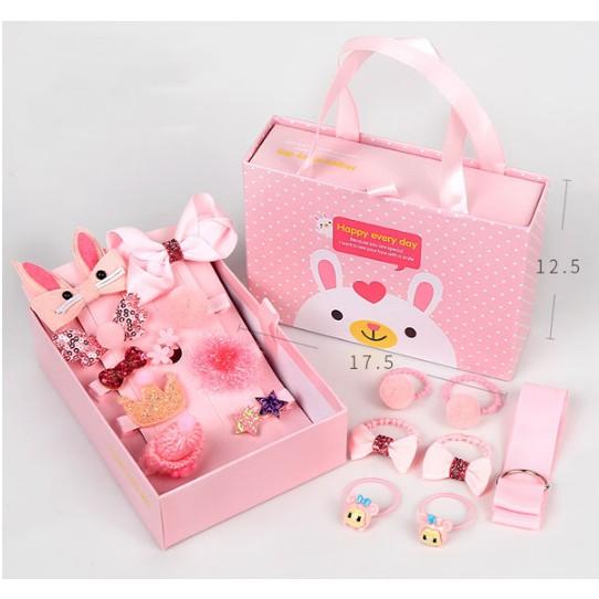 SET NƠ CỘT TÓC CHO BÉ - 18 CHI TIẾT CỰC XINH SIÊU BỀN ĐẸP.