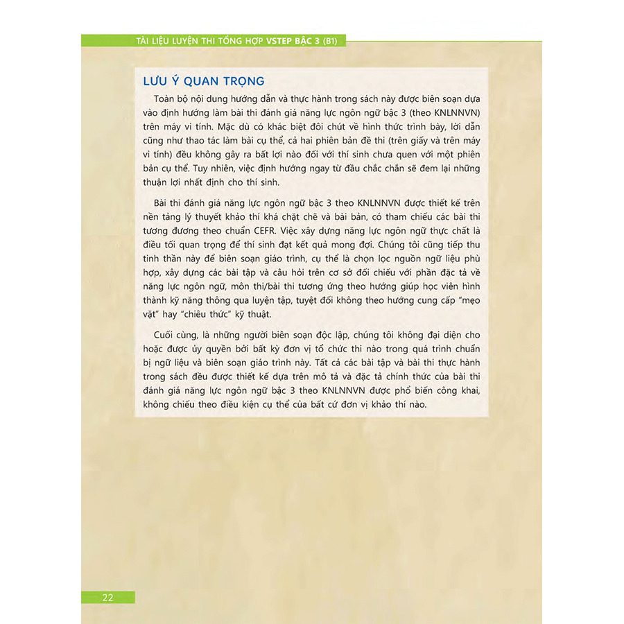 Sách Tài Liệu Luyện Thi Tổng Hợp VSTEP Bậc 3 (B1) (Quét Mã Qr Hoặc Vào Trang Web Để Nghe File Mp3)