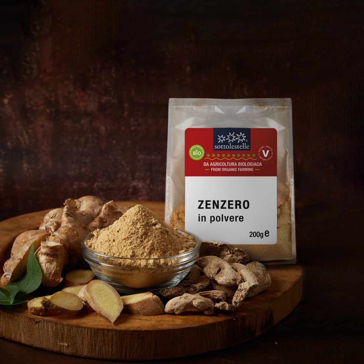 Bột Gừng Hữu Cơ 250g Sottolestelle Organic Ginger Powder