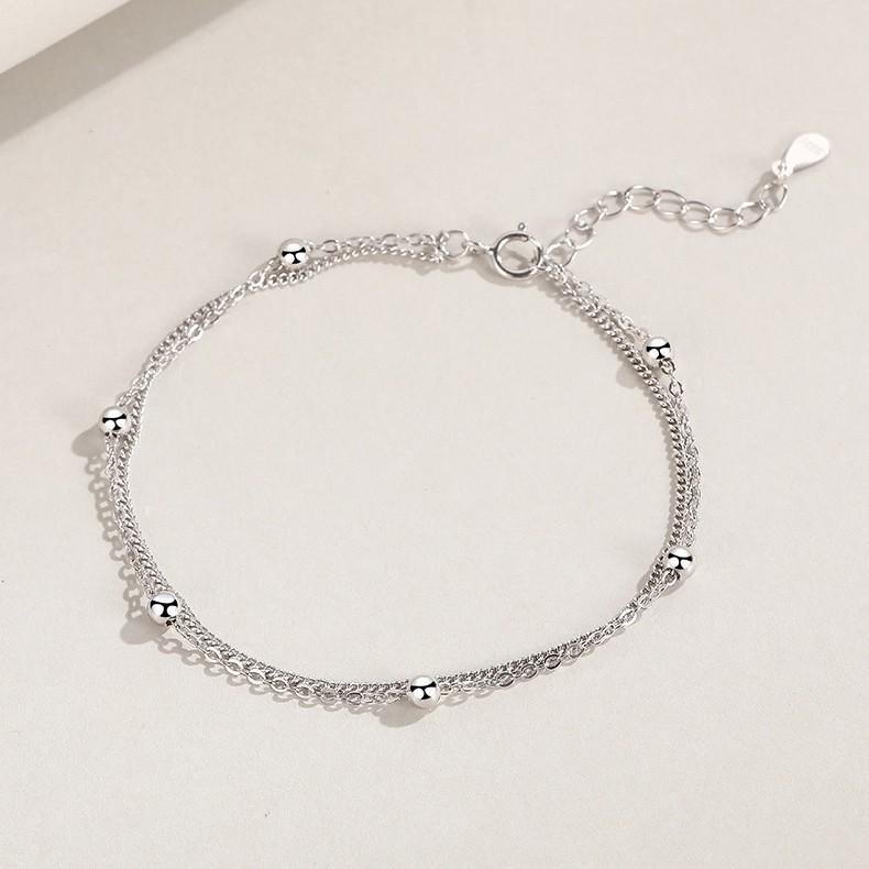 Lắc Tay Bạc Hạt Bi Xinh Bảo Ngọc Jewelry L1781