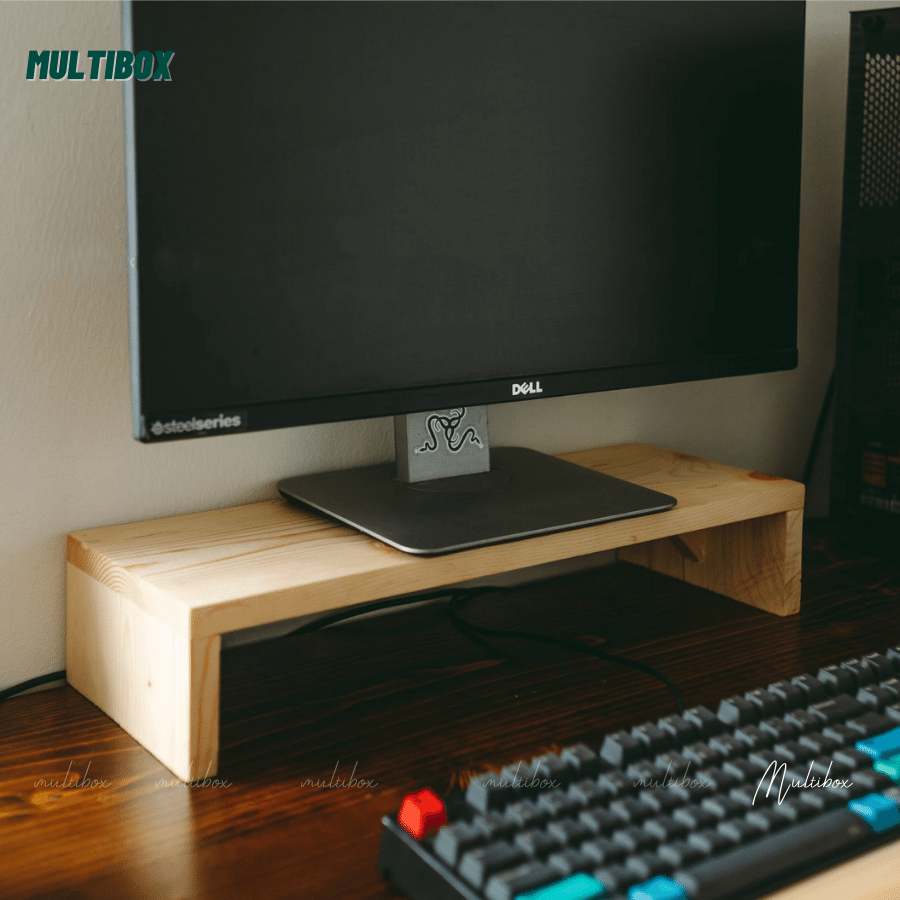 Kệ Để Màn Hình Máy Tính, Monitor Stand MultiBox /Giá Kê Màn Hình Để Bàn Gỗ Tự Nhiên