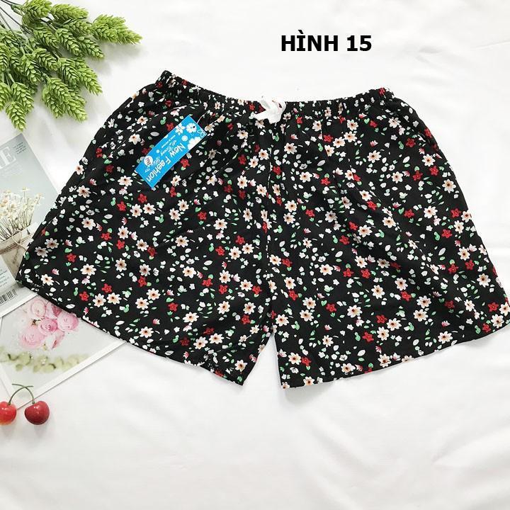 Quần đùi nữ từ 50-60kg vải lanh tole - Quần sọt nữ - QU9