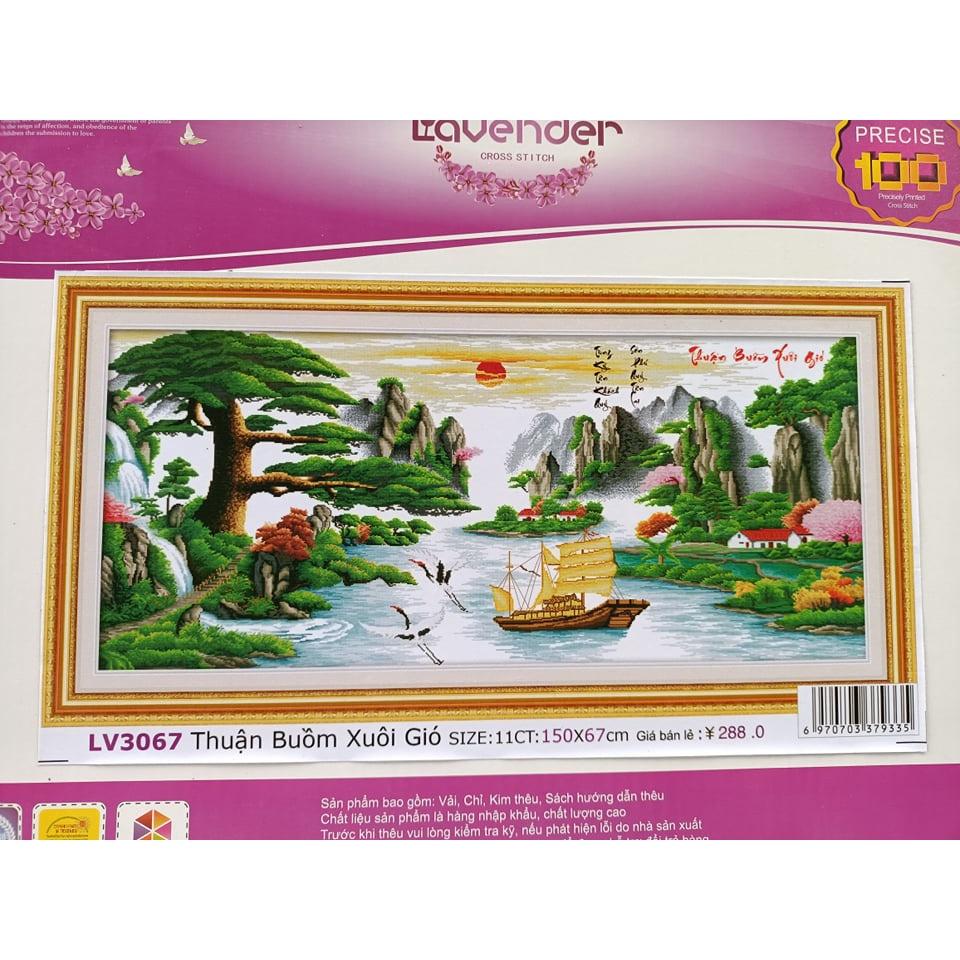 Tranh thêu chữ thập Thuận buồm xuôi gió LV3067-150x67cm