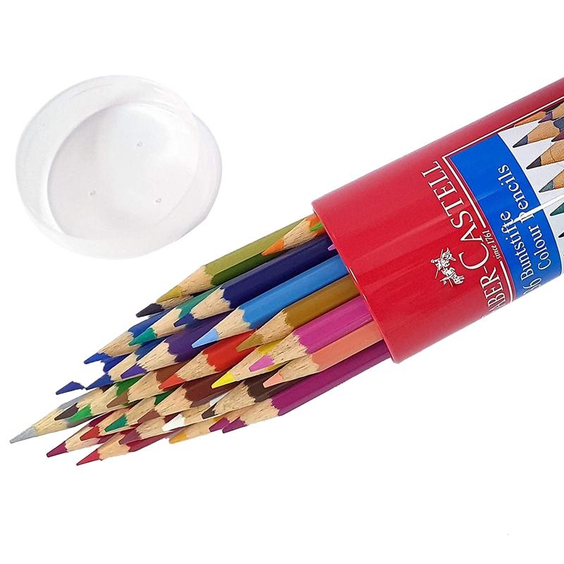 Chì Màu Lục Giác Castell -115828 - 36 Màu Dài (Hộp Thiếc Tròn) Faber Castell