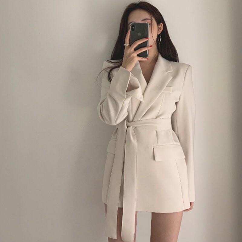 Áo khoác Blazer nữ thu đông hai lớp chất đẹp mẫu mới mã HQ08