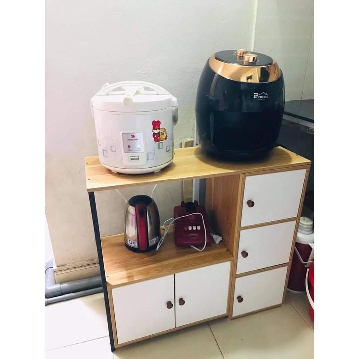 Kệ bếp đa năng nhiều ngăn tủ kệ lò vi sóng hiện đại lắp ghép