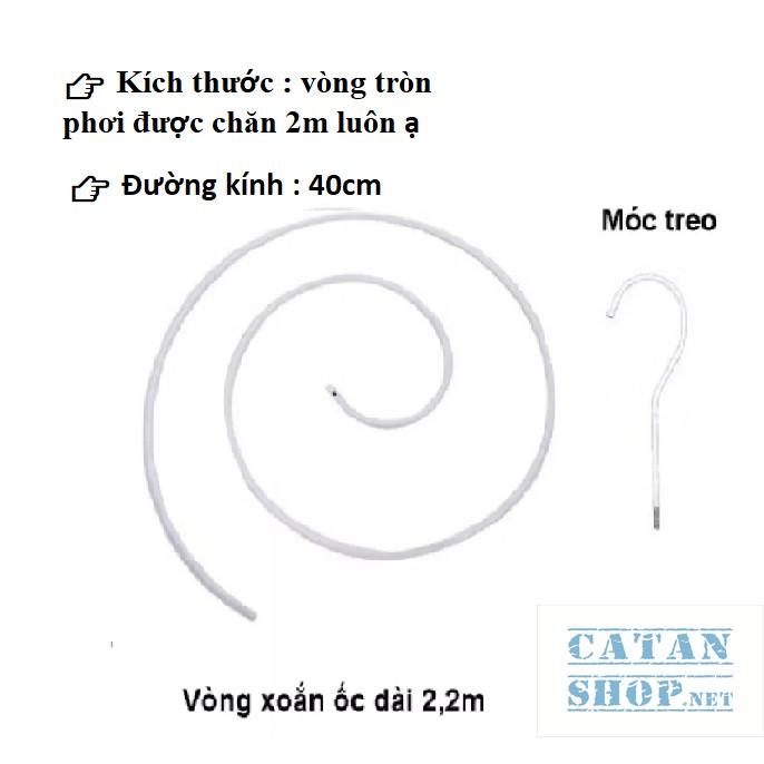 Móc treo đồ hình xoắn ốc siêu tiện dụng, Móc phơi chăn màn đa năng, tiết kiệm thời gian GD446-MocXoan