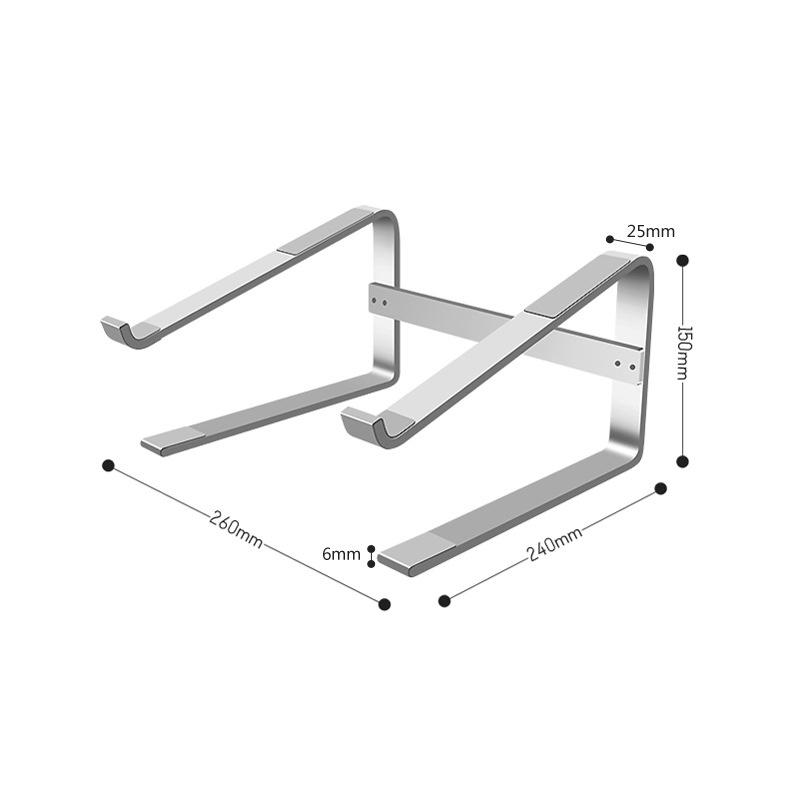 L210 - Giá đỡ nâng cao laptop bằng nhôm, hỗ trợ tản nhiệt mã L210, kiêm kê gọn bàn phím ngoài