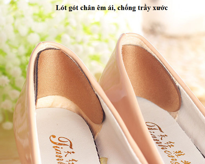 Bộ 2 miếng lót giày bảo vệ gót sau chống trầy và trượt khi mang giày cao gót, giày búp bê GD281-LGOT