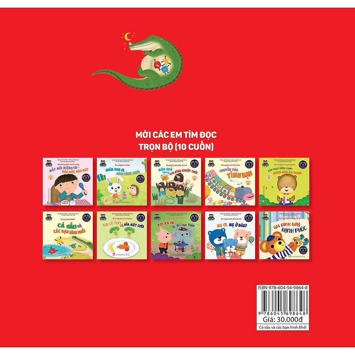 Sách - Truyện Tranh Phát Triển Tư Duy - Kĩ Năng Cho Bé Yêu - Tư Duy Hình Khối - Cá Sấu Và Các Bạn Hình Khối - NXB Phụ Nữ