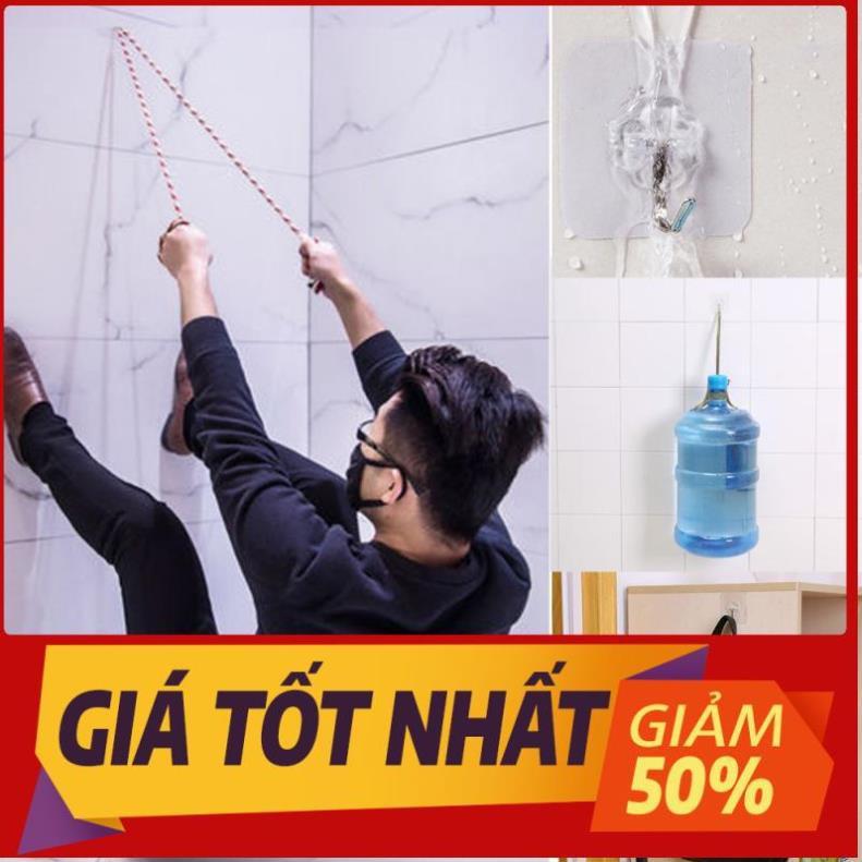 Móc dán tường siêu dính siêu chắc treo đồ chịu lực 10kg mini trong suốt