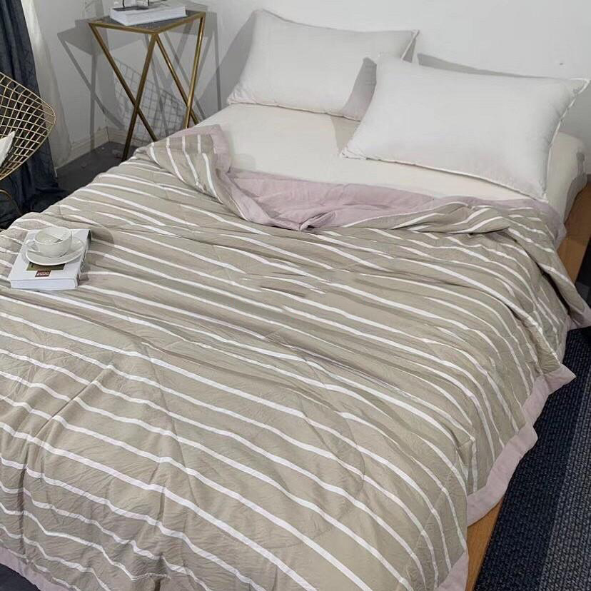 Chăn hè kẻ sọc cotton xuất Nhật
