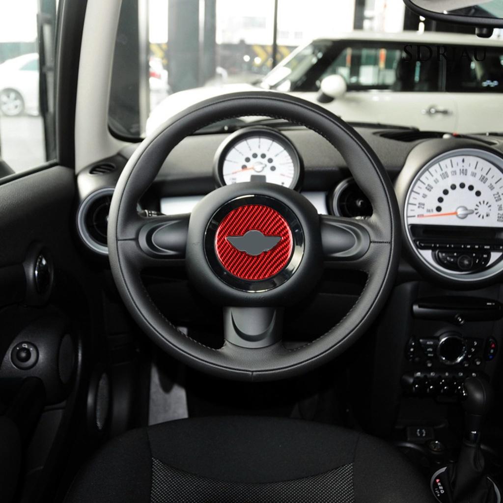 Miếng Dán Sợi Carbon Bảo Vệ Vô Lăng Xe Hơi Mini R55 R56 Countryman R60 Paceman R61 07-13