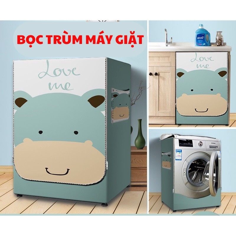 Tấm Phủ Máy Giặt, Bọc Trùm Máy Giặt Cửa Ngang Cửa Trước Vải Bạt Siêu Bền Chống Mưa Nắng