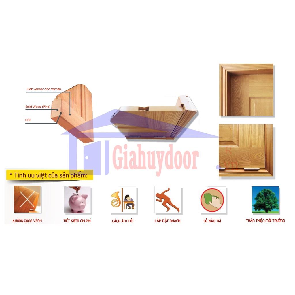 Cửa Gỗ Công Nghiệp HDF HDF.6B-C14 - Cửa Gỗ Nhà Vệ Sinh Hiện Đại Chống Mối Mọt Cong Vênh, Cách Âm Tốt