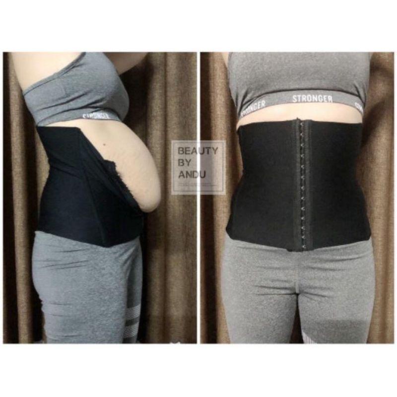 Gen nịt bụng siết eo 8 xương thun dệt Sline giảm mỡ chống gập cuộn