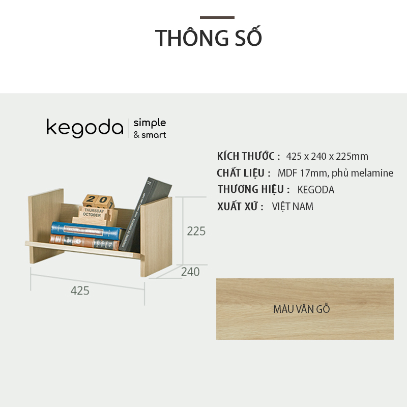 Combo 3 Kệ Gỗ Trang Trí Mori Nhiều Tầng Đa Năng Thương Hiệu KEGODA