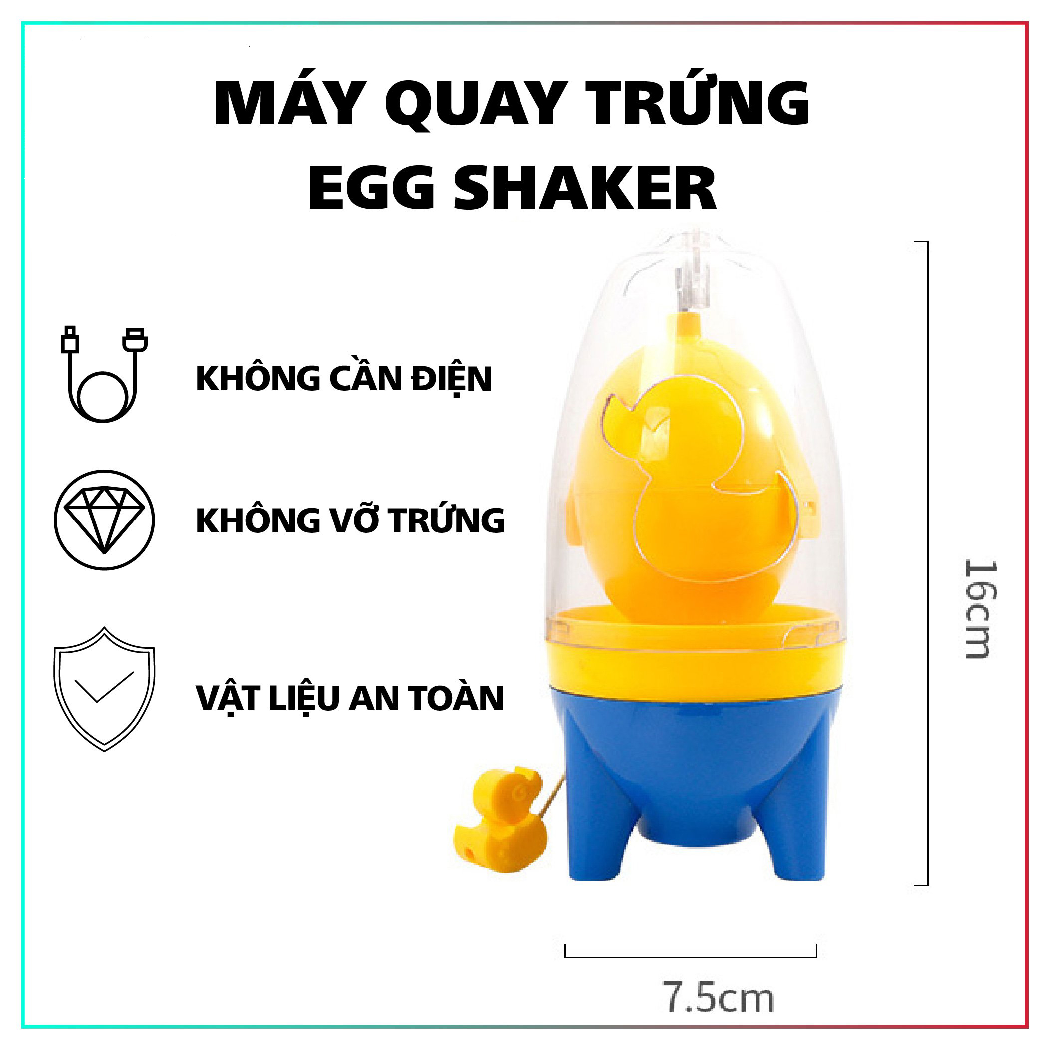 Máy quay trứng, trộn lòng trứng làm trứng nướng Egg Shaker