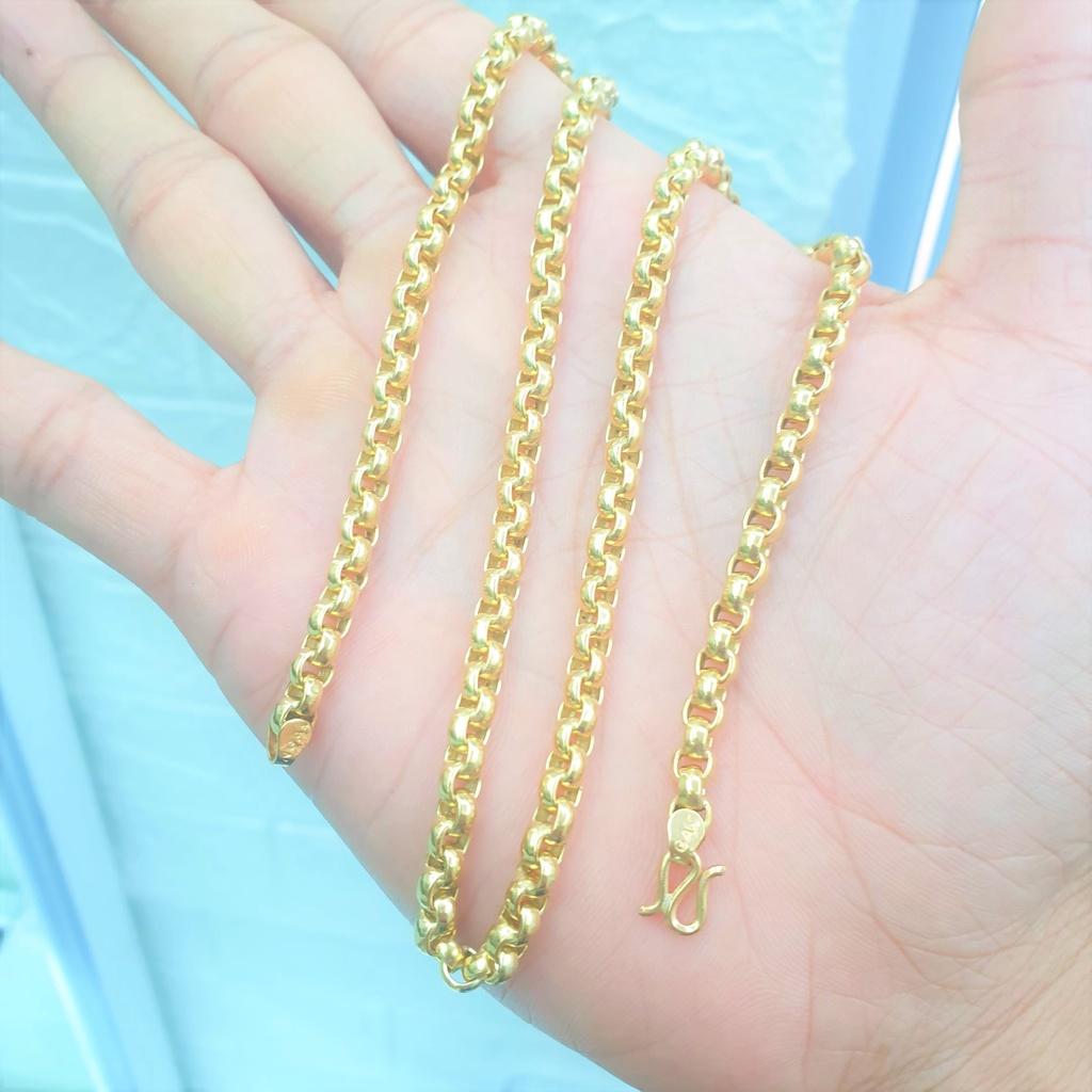 Dây Chuyền Ống Vuông Bản 4,5MM Vàng Vonfram Cao Cấp-Vòng Cổ dùng vĩnh viễn tắm rửa thoải mái