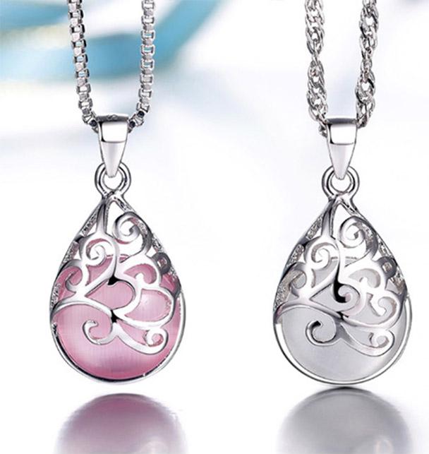 Bộ trang sức Dây chuyền Bông tai hình giọt nước BHB42