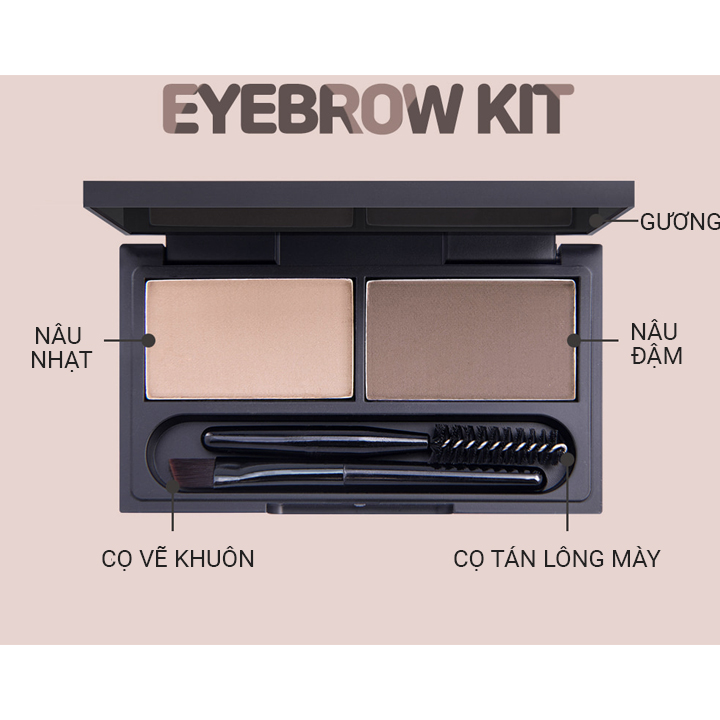 Bộ Kit Kẻ Chân Mày HOPE GIRL NATURAL STYLE EYEBROW KIT