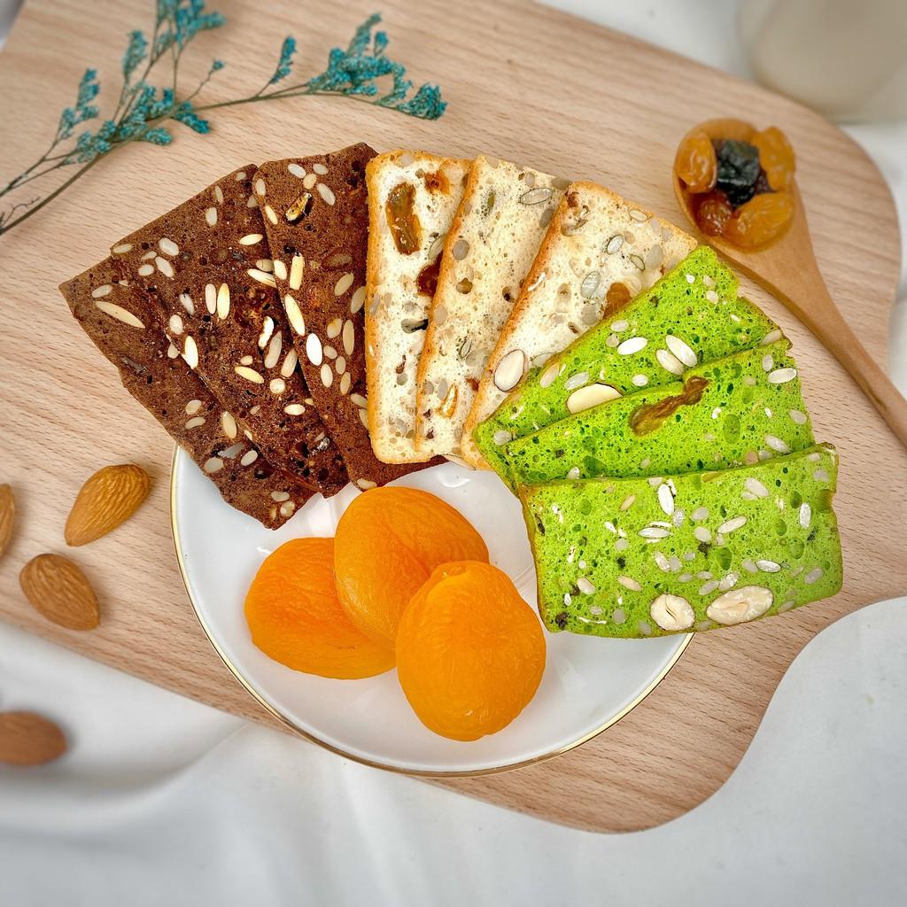 Bánh BISCOTTI Nguyên Cám Không Đường 3 VỊ by NoFa - Bánh Ngũ Cốc Ăn Kiêng Healthy