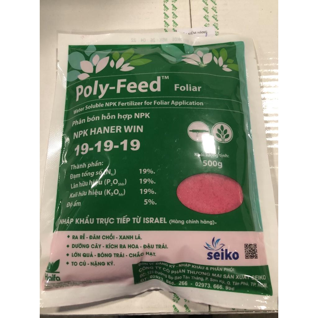 Phân bón lá tưới nhỏ giọt HAIFA Poly-feed 19-19-19 dưỡng cây-ra rễ-đâm chồi-xanh lá-kích thích ra hoa, đậu trái, lớn quả