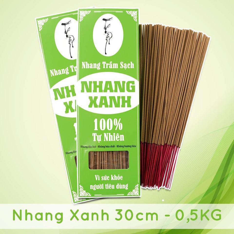 Nhang xanh trầm hương phổ thông - Hộp 500 gram