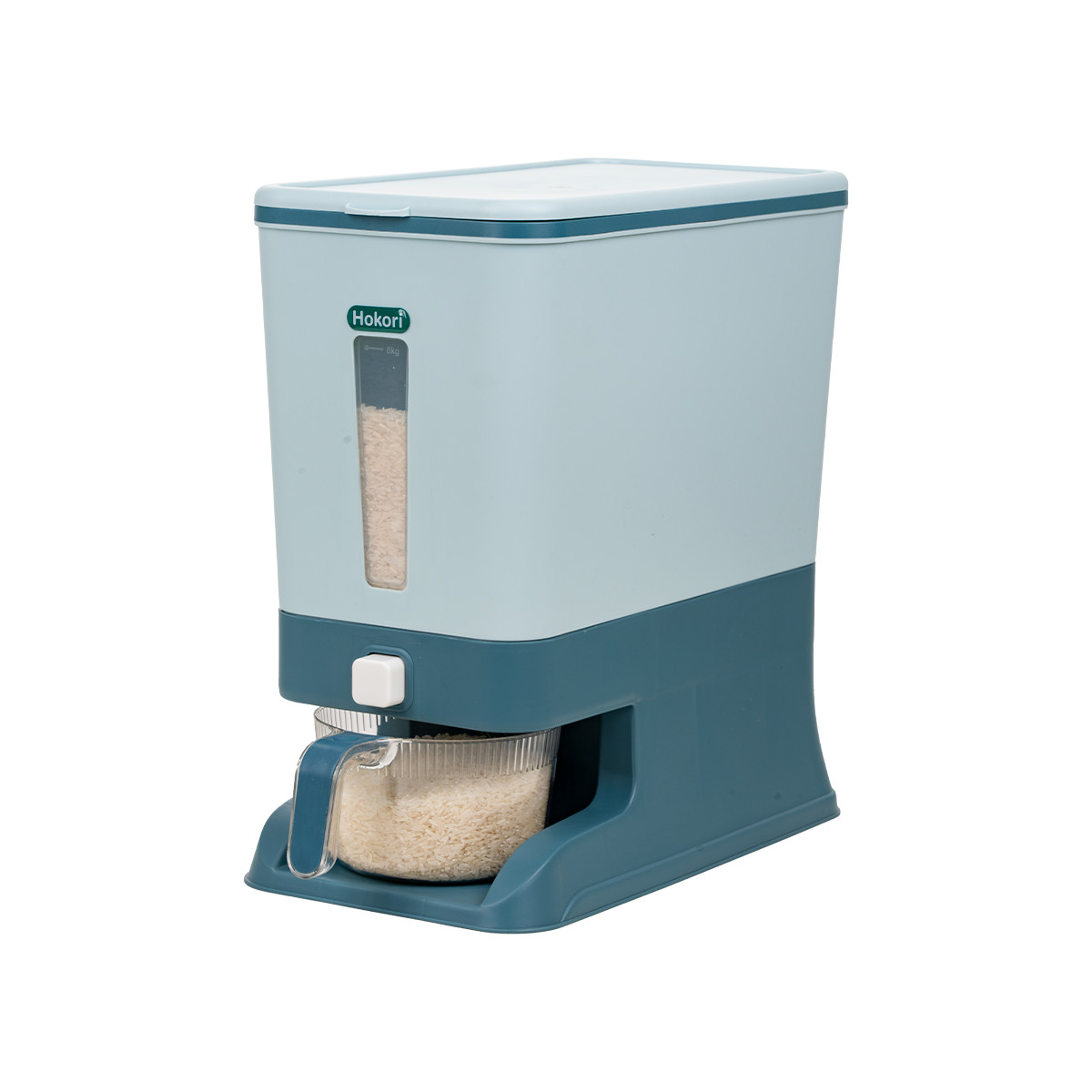 Thùng đựng gạo tiện ích 10kg Hokori Tặng kèm 5 khăn lau grofa- Hàng Chính Hãng