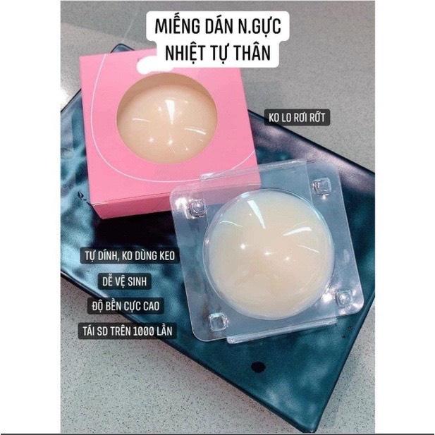 M49. Miếng dán ngực tự thân cao cấp, áo dán ngực silicon dán ti thay thế áo ngực không dây siêu hot