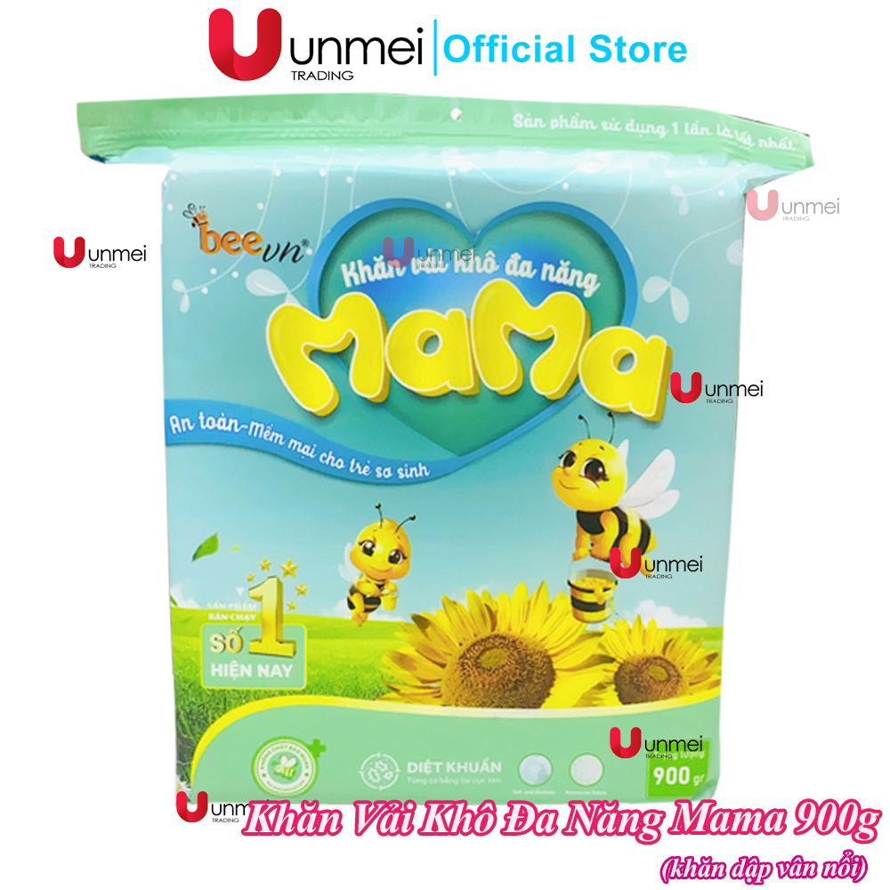 Khăn Khô, Khăn Vải Khô Đa Năng Mama 900g Dùng Lau, Vệ Sinh Cho Bé - Thương Hiệu BeeVN Mama