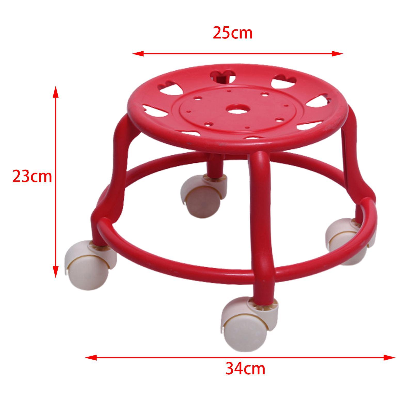 Low Roller Stool Comfortable Small with Universal Wheels for Kids and Adults