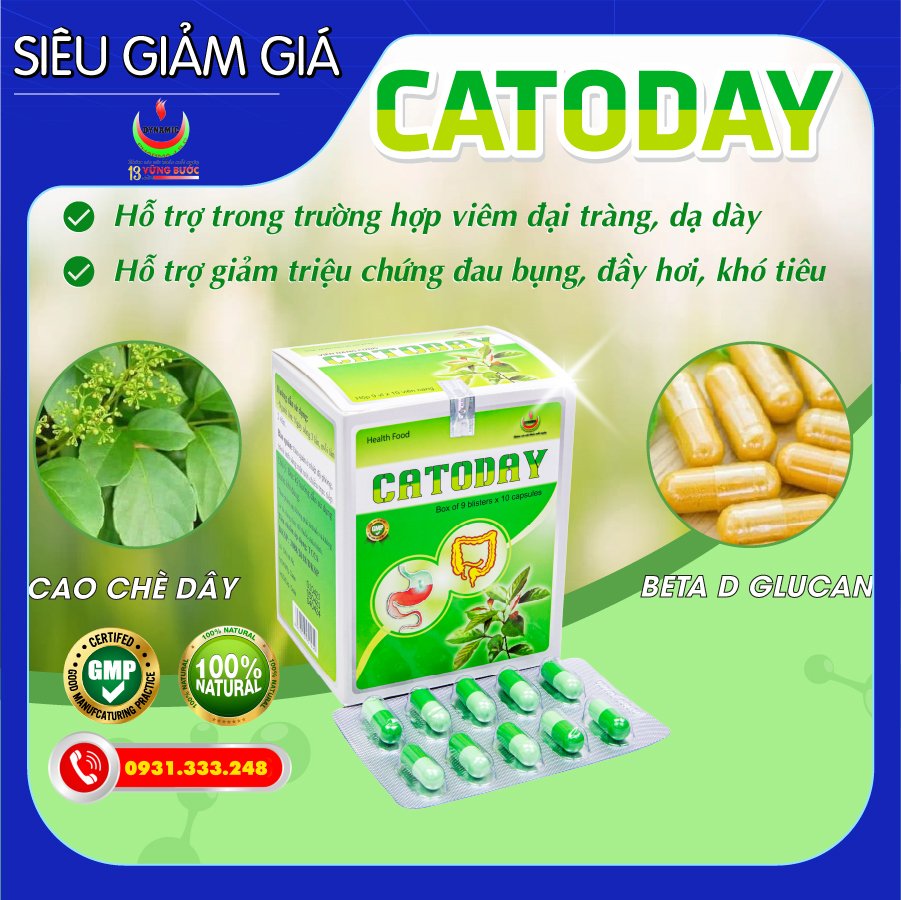 Catoday - Năng Động - Giảm đầy hơi, chướng bụng khó tiêu