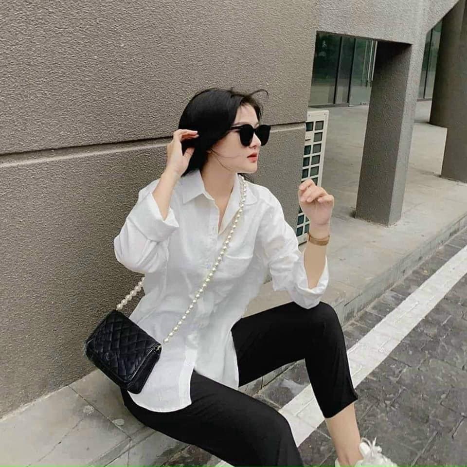 Áo somi đũi 1 túi Áo somi trơn tay dài 6 màu