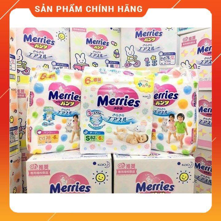 Tã Bỉm Merries Quần/Dán Nội Địa Nhật Chính Hãng Đủ Size NB96/S88/M68/M64/L58/L50/XL44/XXL28