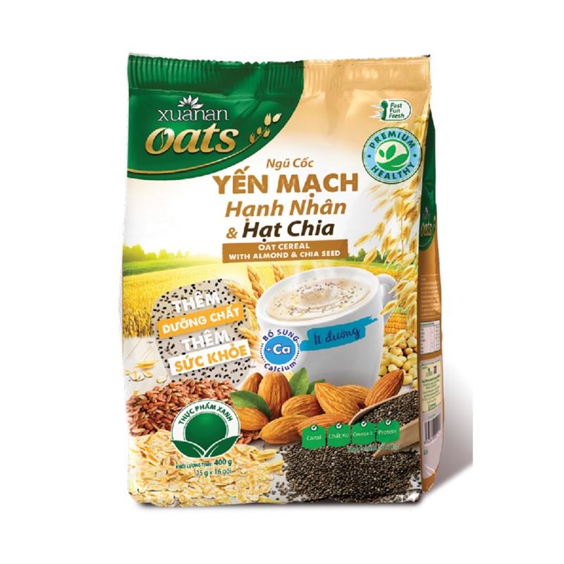 Ngũ Cốc Yến Mạch, Óc Chó , Mè Đen Xuân An 400g