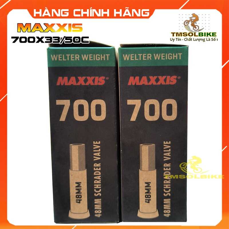 Săm, Ruột Xe Đạp MÁC XÍC 700x33/50C (33/50-622) AV48L Dùng được cho vỏ 33C - 50C Vành 700 Chất Lượng CAO