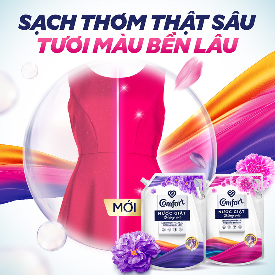Nước Giặt Comfort Dưỡng Vải Đa Năng - Hương Thanh Lịch Túi 3.8KG