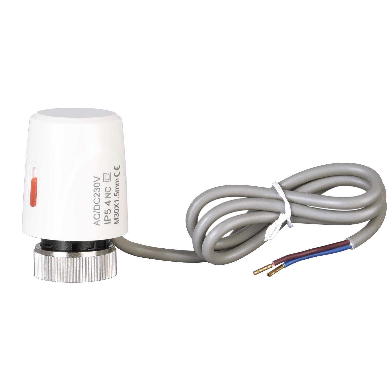 Bộ truyền động nhiệt AC 230V thường đóng bộ truyền động điện M30 * 1.5 cho bộ điều chỉnh nhiệt sưởi sàn