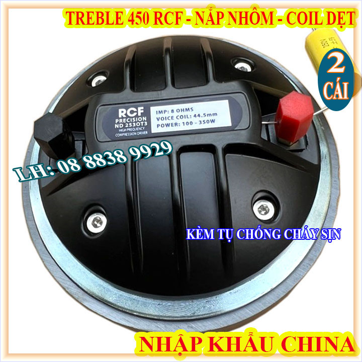 CẶP LOA TREBLE KÈN RCF 450 COIL 44.4 NẮP NHÔM COIL DẸT TỪ TO CAO CẤP - GIÁ 2 LOA