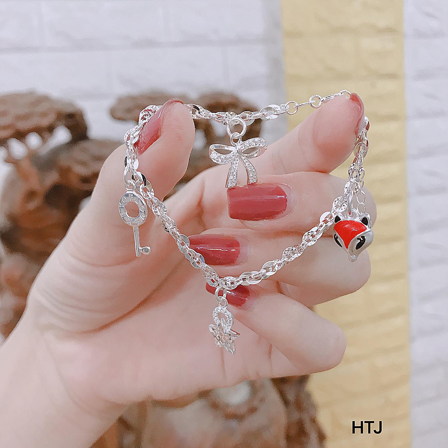 Lắc tay treo charm bạc 925 xinh xắn