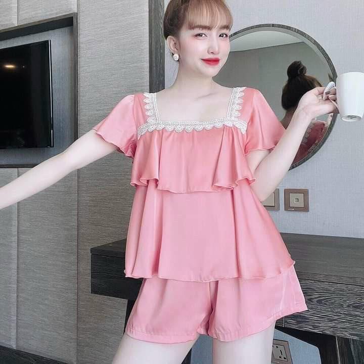 Đồ bộ đùi nữ mặc nhà, bộ cánh tiên phối ren dễ mặc- Phuongaliceshop
