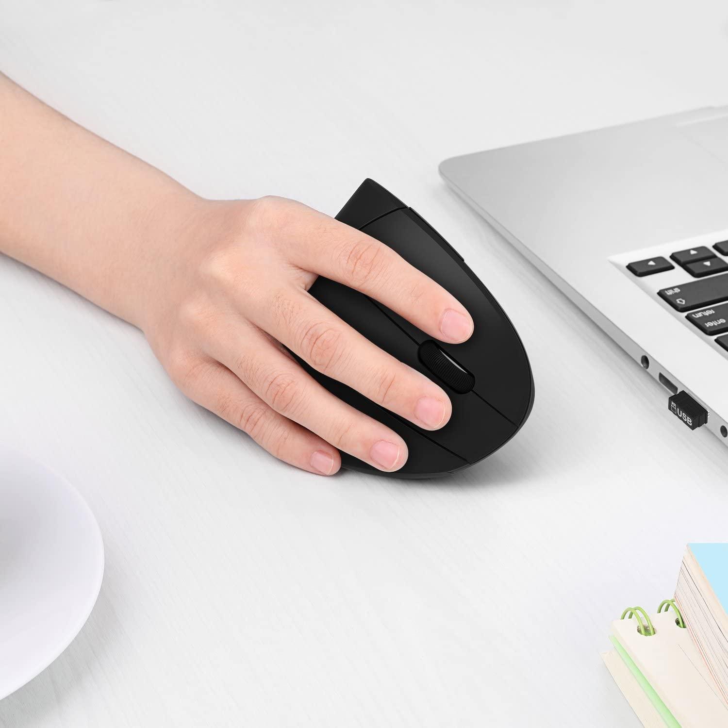 Chuột dọc không dây USB 2.4G, Chuột tiện dụng không dây Im lặng