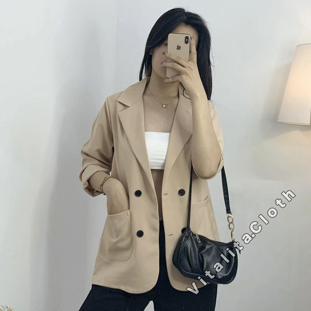 Áo vest nữ Blazer phong cách Hàn Quốc - Kiểu áo Vest nữ khoác ngoài cực xinh