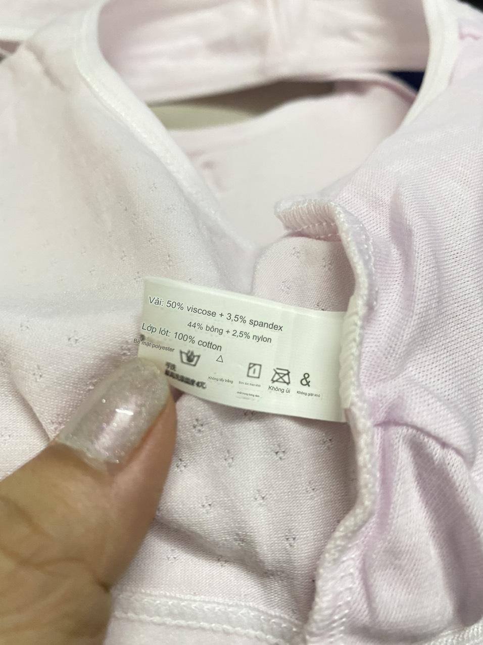 Áo lót nữ, áo lót học sinh ba lỗ cotton thông hơi mút liền 1376